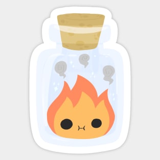 Fire Demon in a bottle Sticker